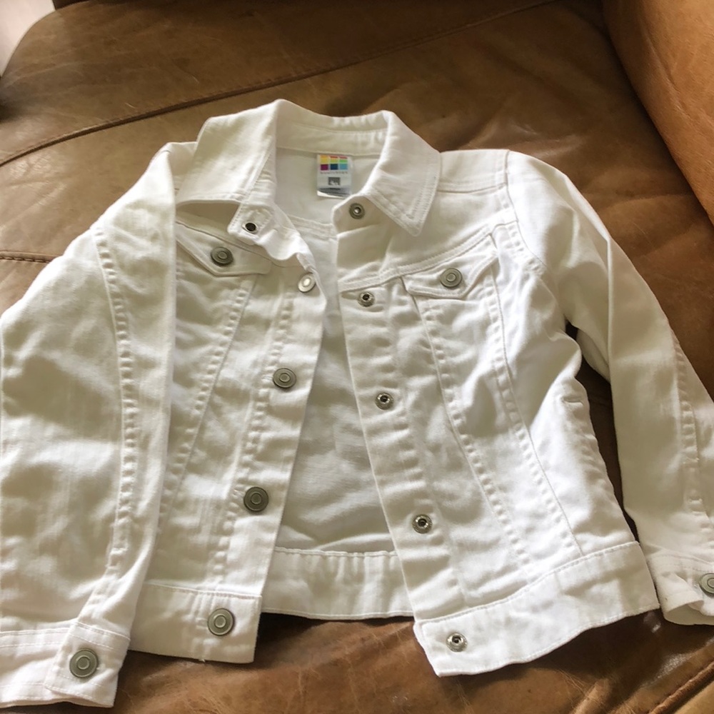 Girls 4t white denim jacket